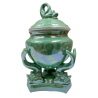 Sopera Porcelana base Peces 40 x 25 cm (Verde perlado) 16 in